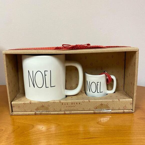Rae Dunn Christmas Noel Mug & Mini Mug Ornament Set - Picture 1 of 3